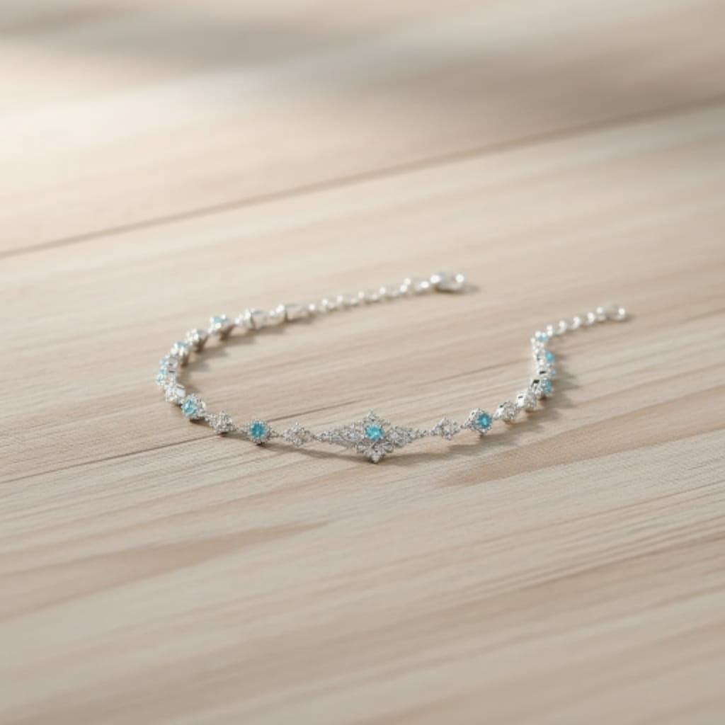 Floral Crystal Anklet