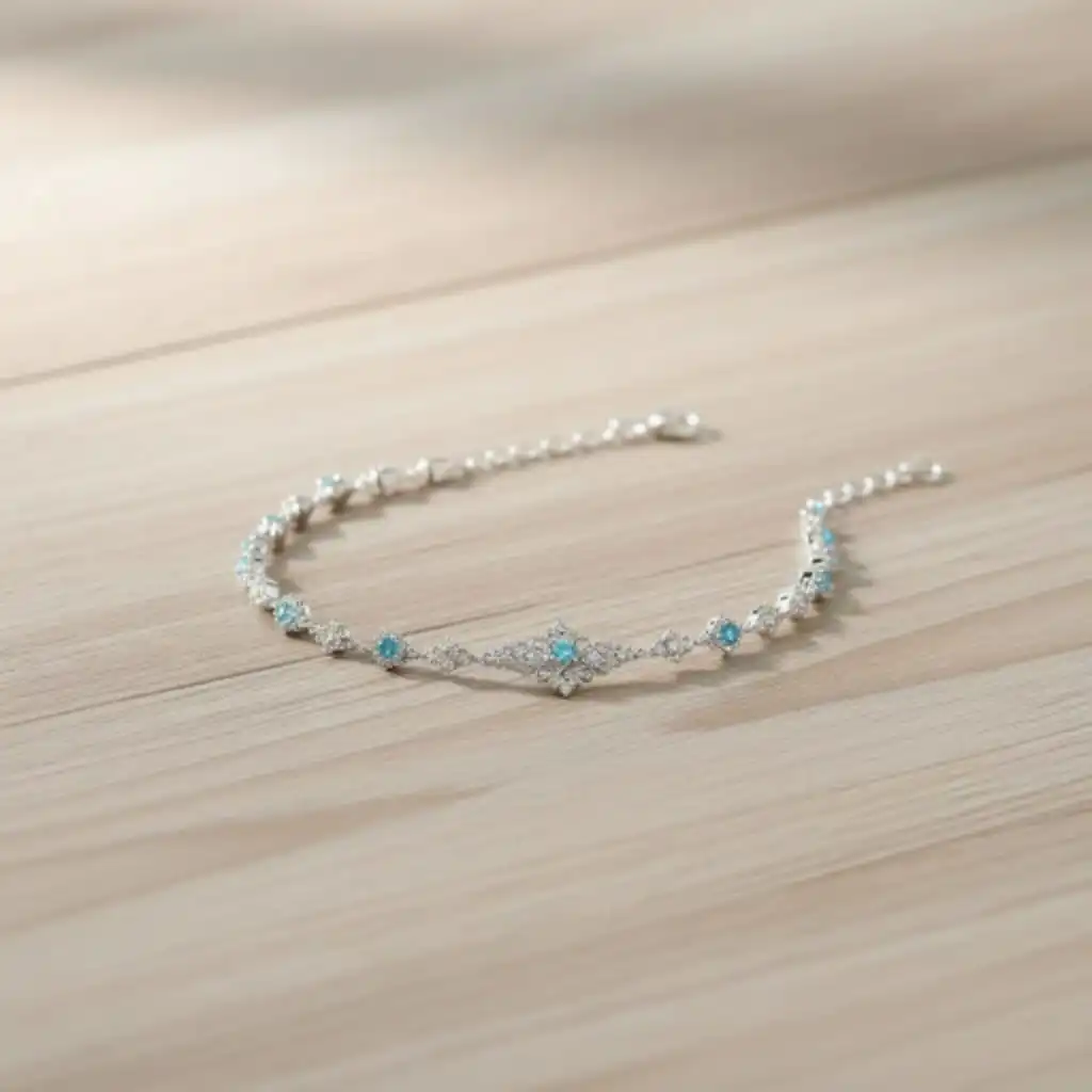 Floral Crystal Anklet
